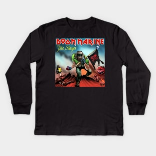 Doom Marine Cover Kids Long Sleeve T-Shirt